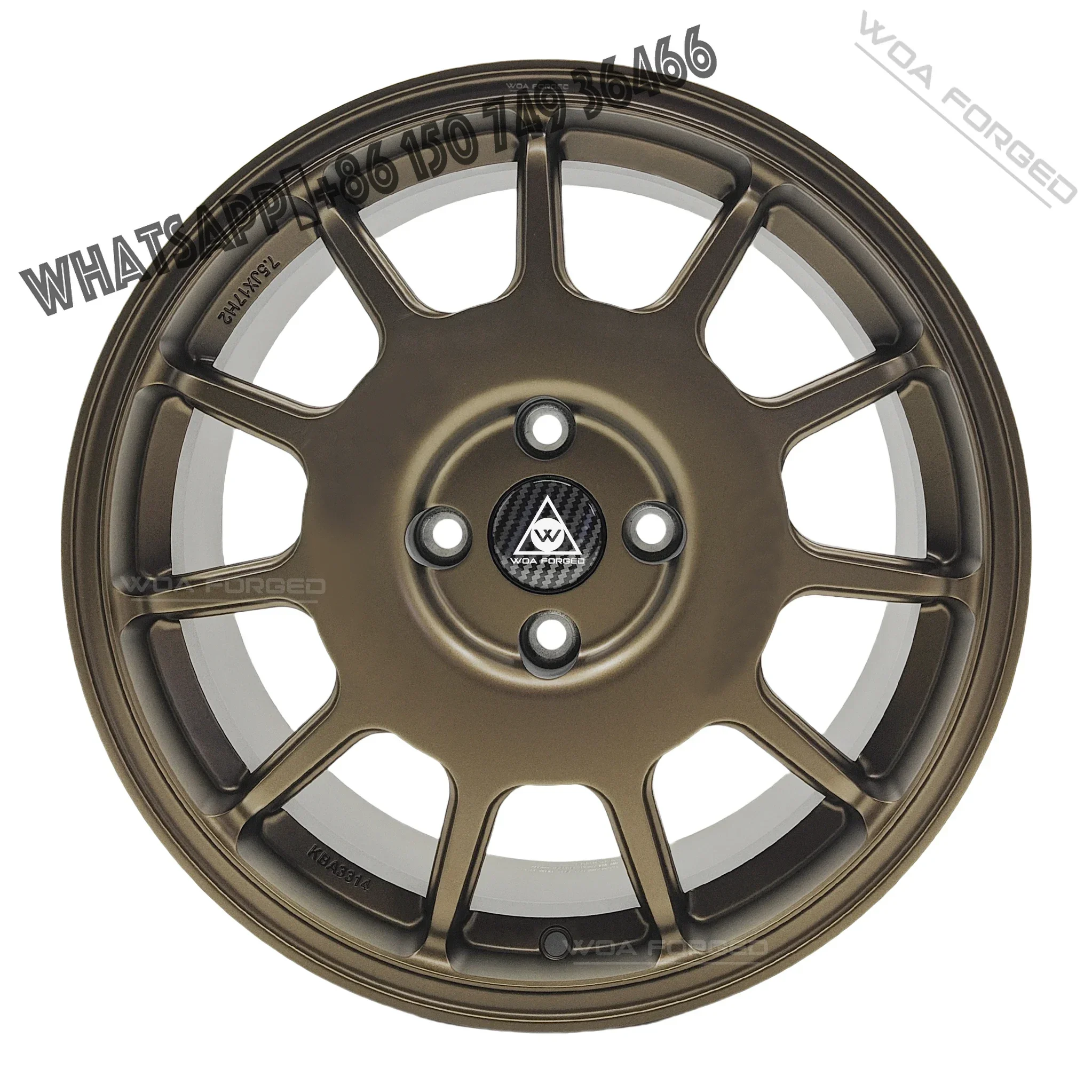 

Custom forged aluminium alloy wheels with Popular Design matte bronze/black painted for passenger / sports / racing car