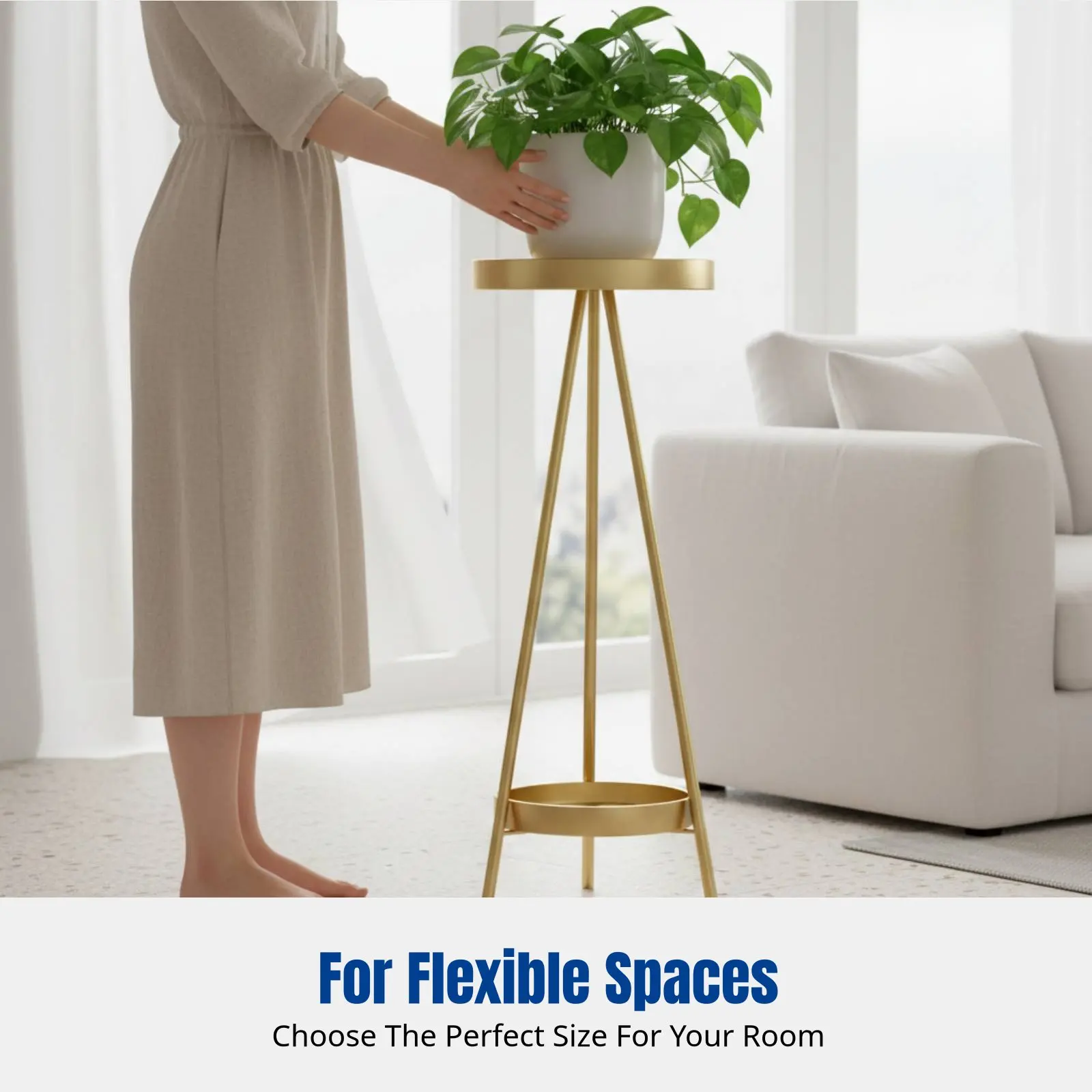 Modern Nordic Triangle Display Stand, Iron Art Flower Shelf, Indoor Foldable Storage Rack for Home