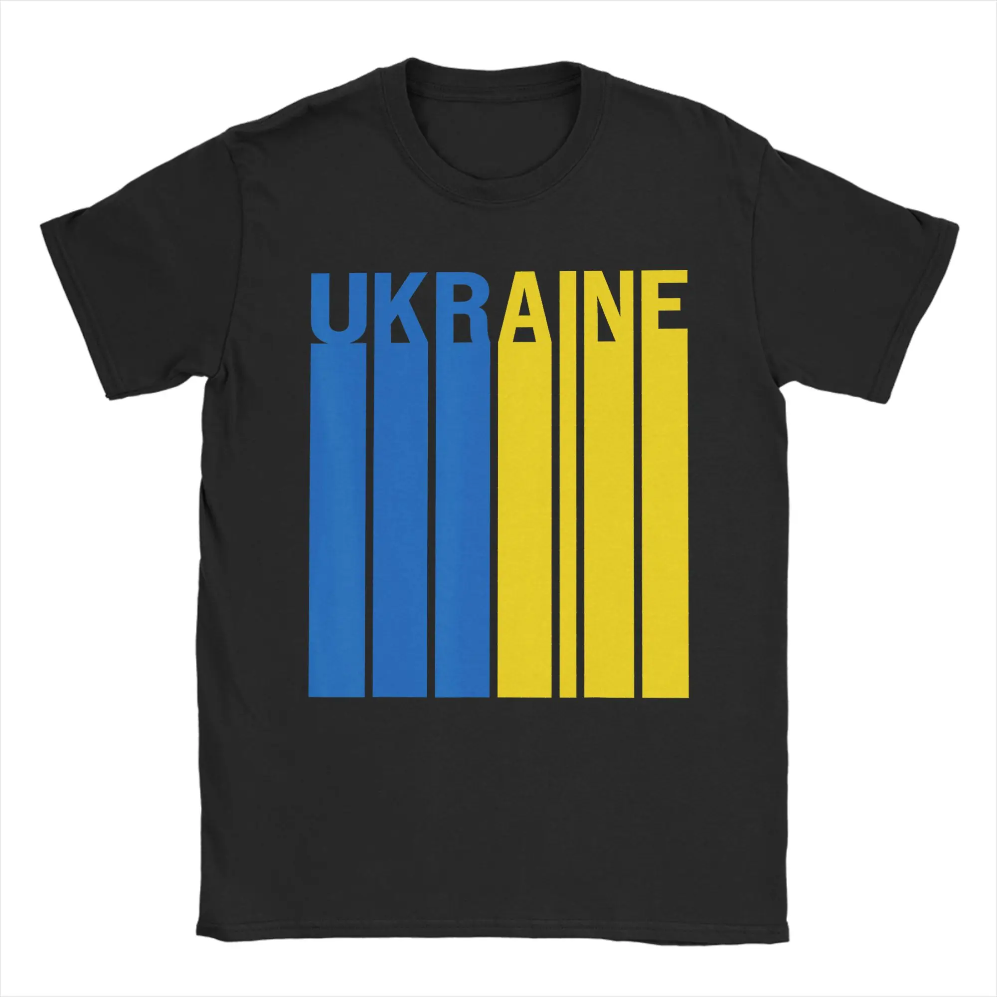 

Awesome Ukraine Flag T-Shirt for Men Round Collar Pure Cotton T Shirts Short Sleeve Tees Gift Idea Clothing