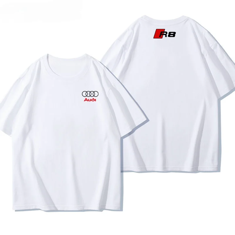 

Audi R8 Men‘s 2025 New Summer 100% Cotton Motorcycle Classic Polo Shirt Print Button Lapel Super Large Casual Polo Shirt