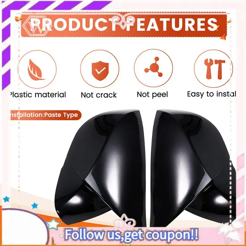 

Easy To Use Rearview Mirror Cover Side Mirror Caps Pasted Horn Style Mirror Cover For Infiniti Q50 Q60 Q70 QX30 2014-2021