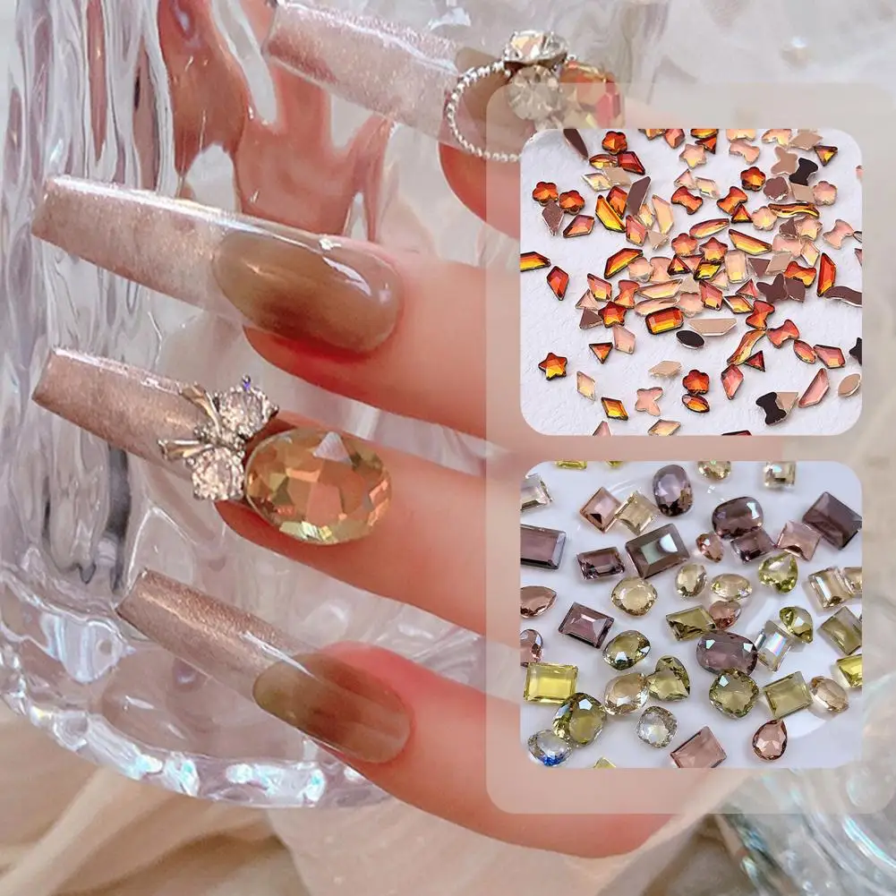 Gemakkelijk Toe Te Passen Nail Art Steentjes Prachtige Vlinder Ontwerp Steentjes Voor Mooie Nagels Herfst/Winter Koffie Nail Art