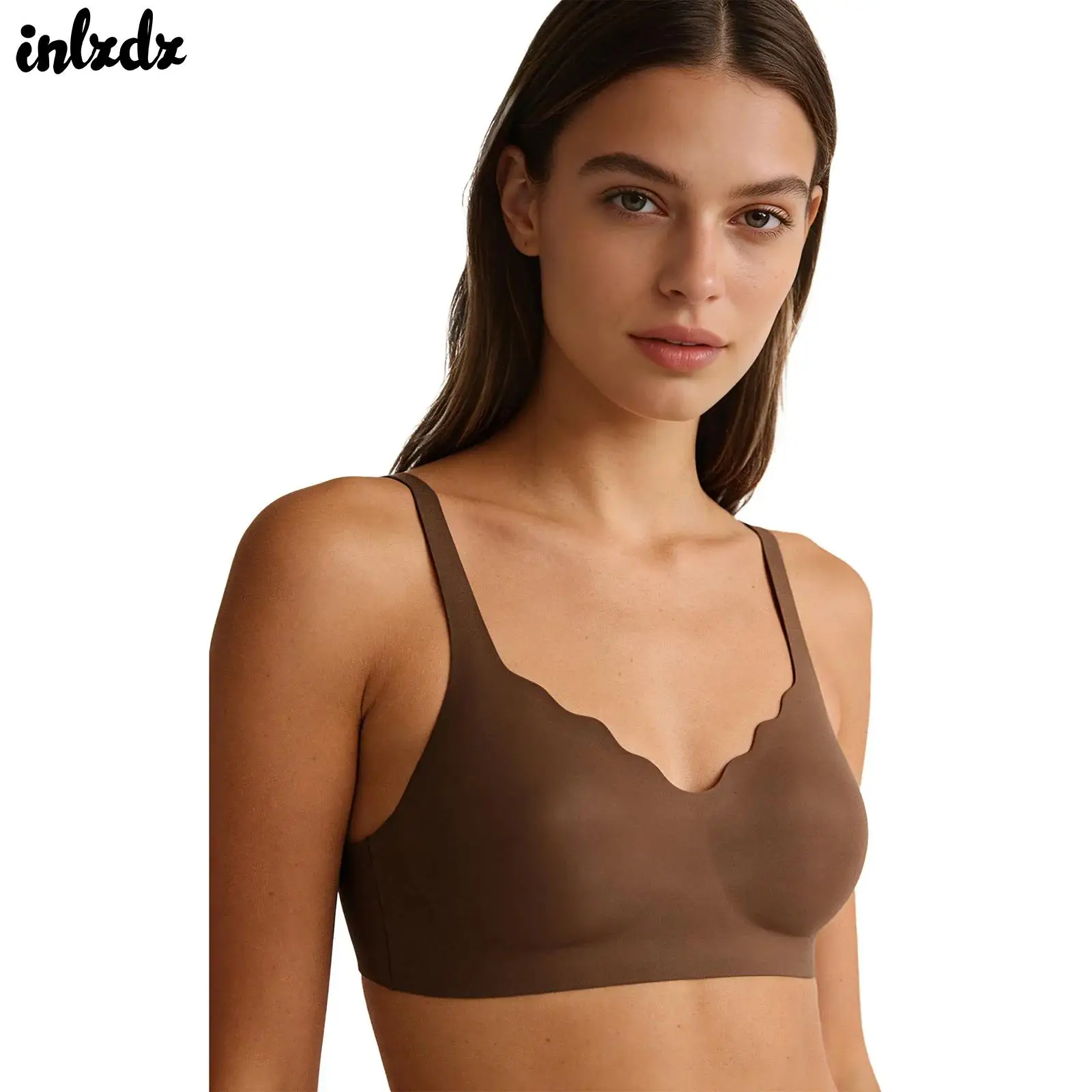 

Женский силиконовый укороченный топ без косточек, бюстгальтер пуш-ап, купальник, 3/4 чашки, без косточек, без застежек, бесшовный бюстгальтер-бикини, купальный костюм