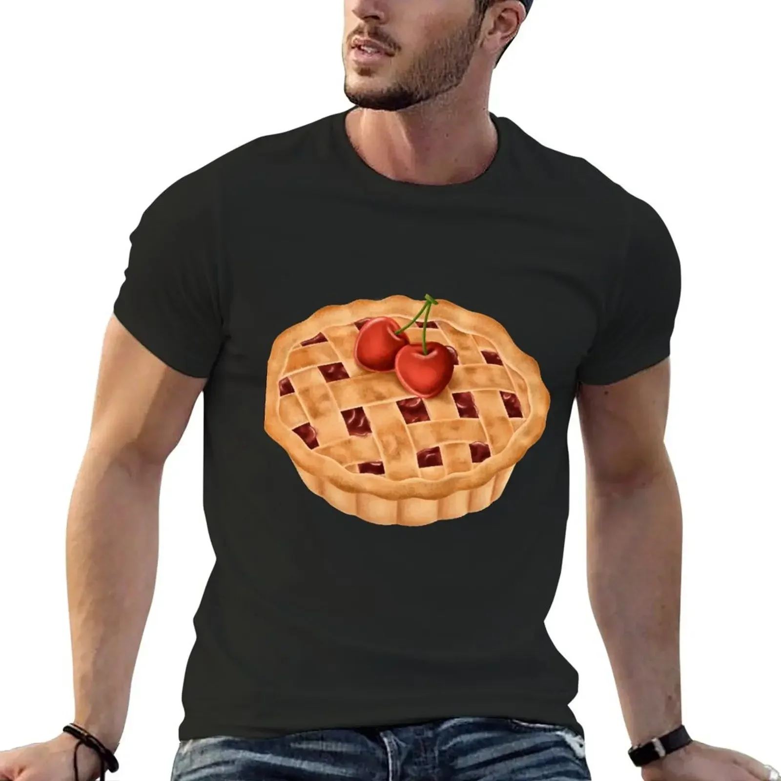 

Cherry pie design T-Shirt cute clothes customizeds cute tops mens tall t shirts