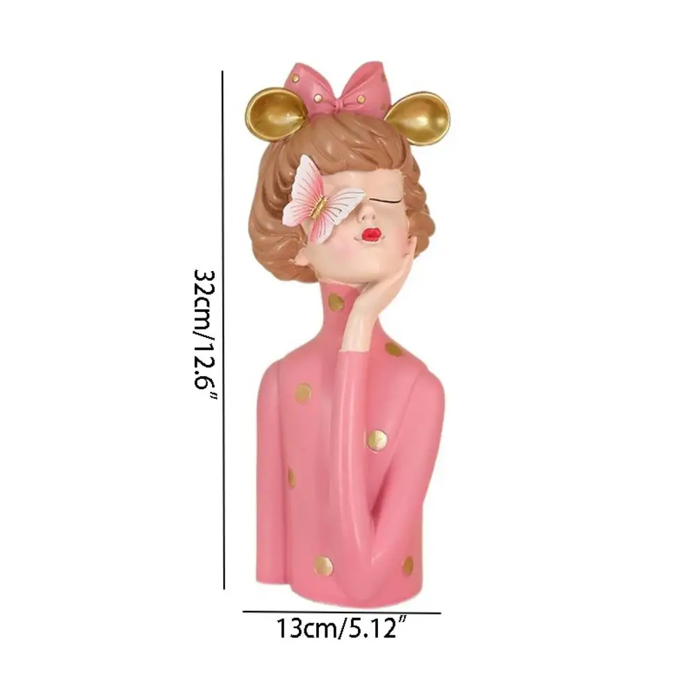 

Simple Elegant Desktop Girl Statue Handmade Decorative Butterfly Girl Sculpture Girl Figurine Home