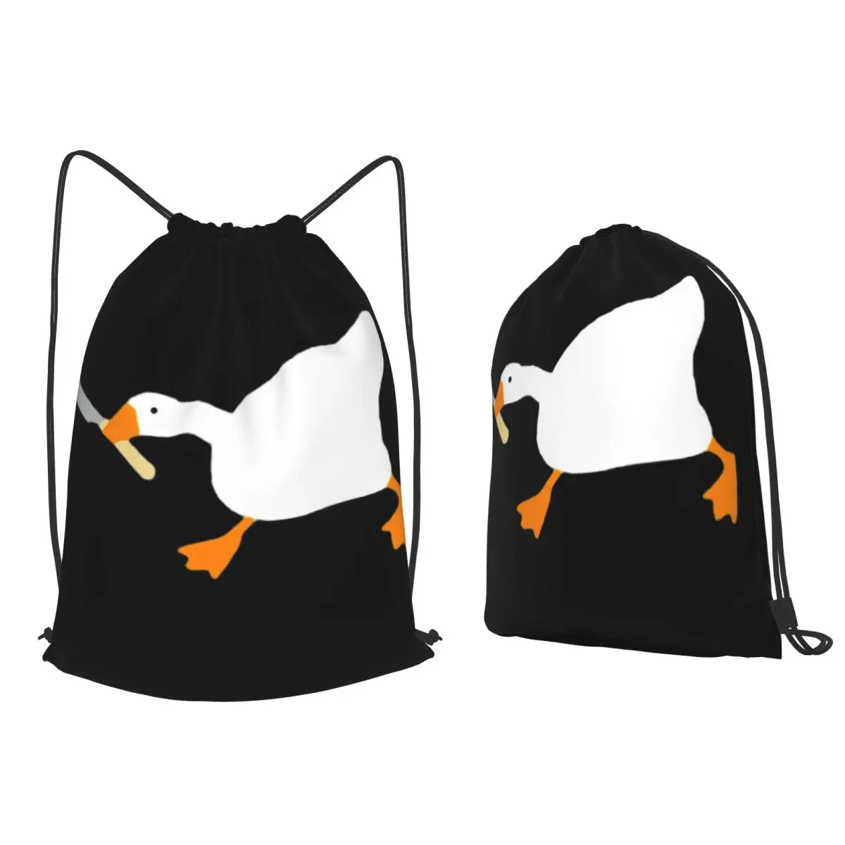 Goose With Knife - Peace Was Never An Option Backpacks Fashion Drawstring Bags Sports Bag Book Bags for Man Woman Students