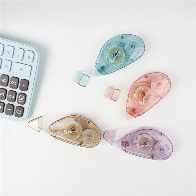 EDT-4Pcs مكتب المورد نقطة الغراء طالب دراسة امتحان القرطاسية شريط لاصق على الوجهين سكرابوكينغ ألبوم صور مجمعة