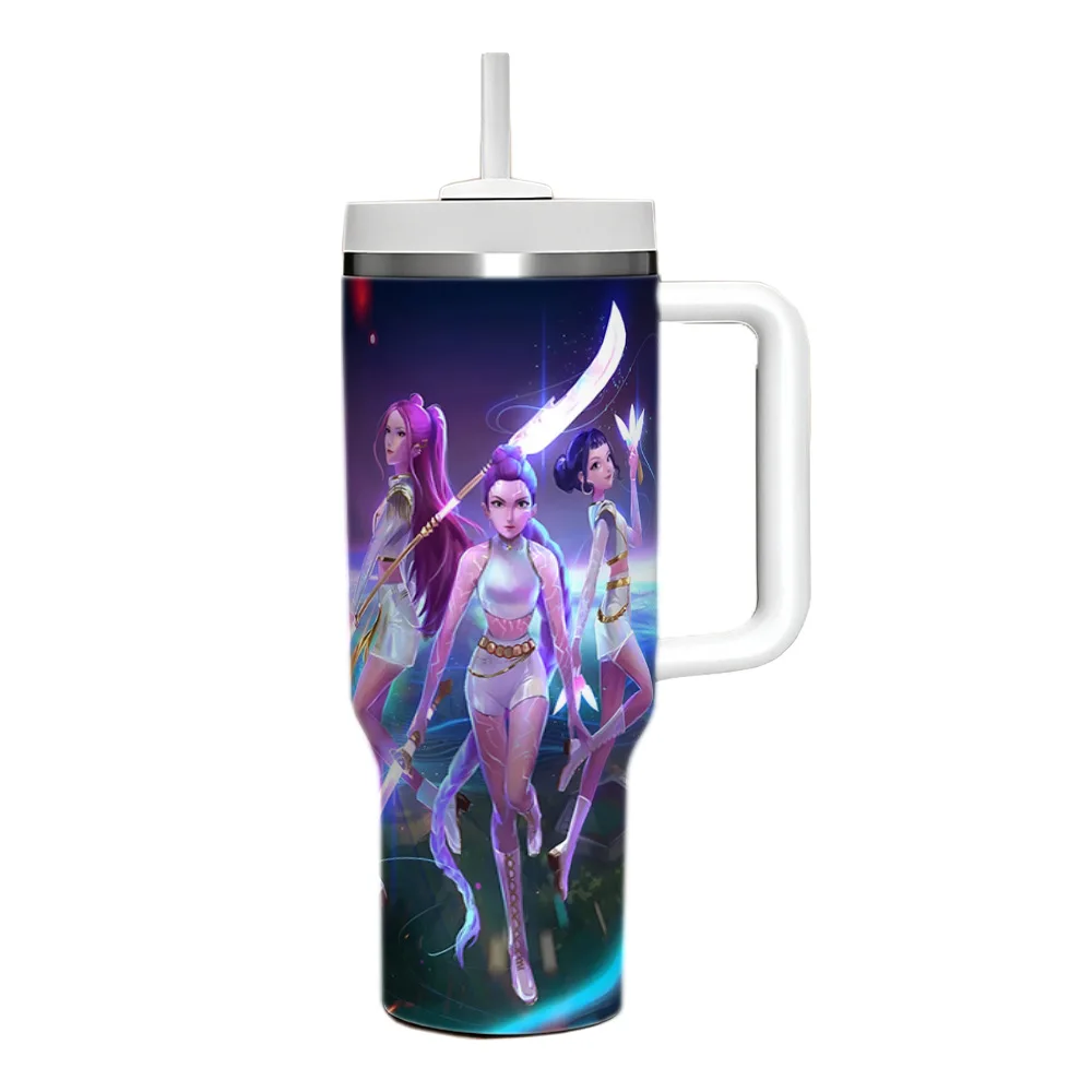 K-pop Demon Hunters Thermos Cup Kids Anime Rumi Mira Zoey Unisex Vacuum Cup Water Bottle Office Coffee Mug Gift for Boys Girls - Image 6