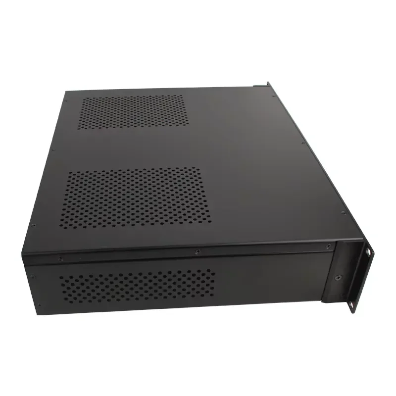 for 19-Inch 2U Aluminum Rack Cabinet Control Box Audio Amplifier Chassis Metal Housing Blank Panel Drawer Equipment Bracket
