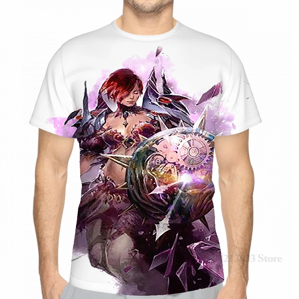 All over print Guild Wars 2 Chronomancer men T-Shirt women fashion girl t shirt boy tops tees Short Sleeve tshirts