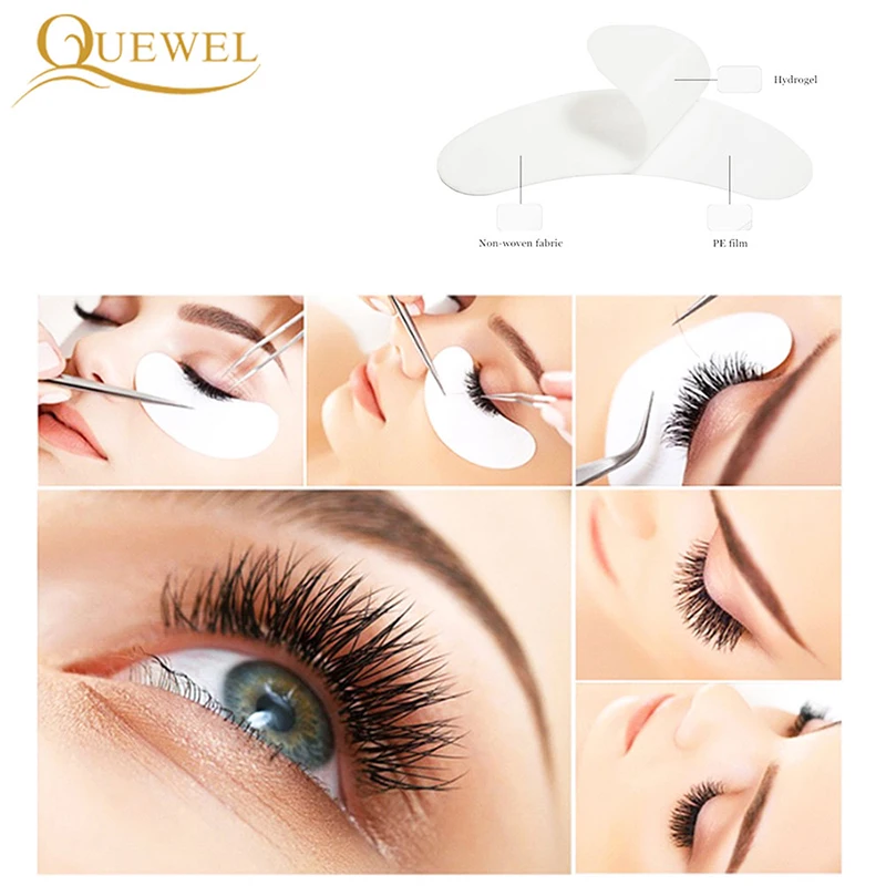 Quewel 50Pairs/Lots Eye Patches Eyelash Extension Under Eye Pads Hydrogel Patches For Extension Eye Pads For Eyelash Extension