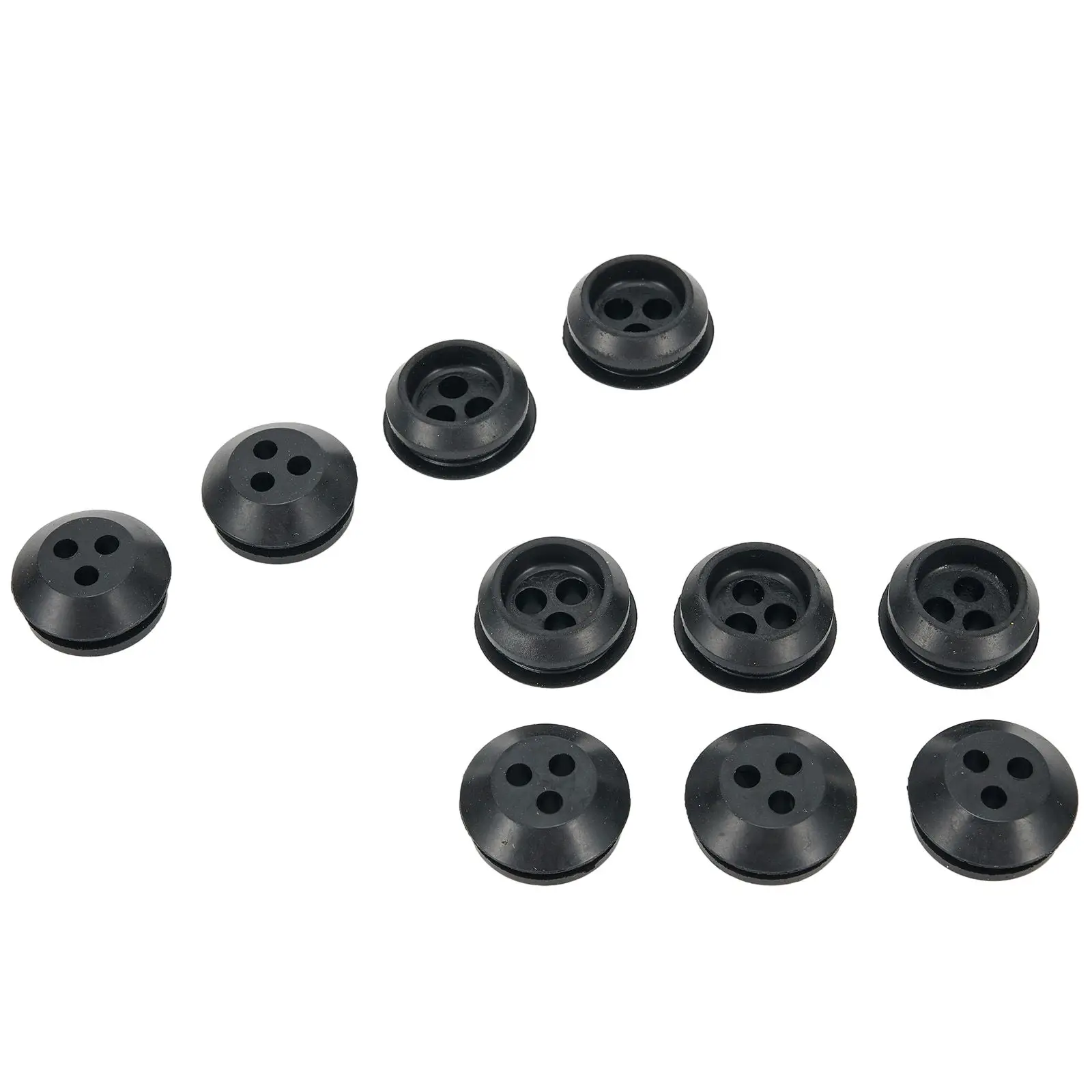 10Pcs Rubber 3 Hole Fuel Line Gas Tank Grommet Fit For Echo GT-200EZR Trimmer Lawn Mower 13211546730 V137000030 Replacement