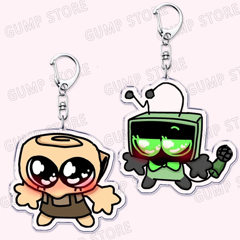 Cute Game Keychains for Accessories Bag Shrimpo Astro Gigi Connie Artro Sprout Dandy Vee Shelly Pebble Keyrings Jewelry Gifts