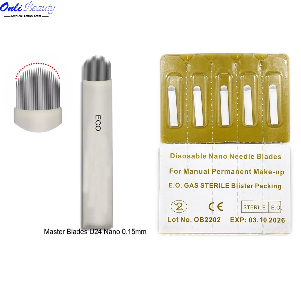 U24 Microblading Naald Meester Blades Nano 0.15Mm 50Pcs