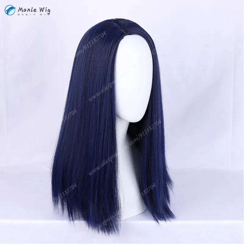 LOL Arcane Cosplay Wig Anime Caitlyn Parted Blue Black Heat Resistant Synthetic Hair The Sheriff of Piltover Wigs cvh;,78jh;5
