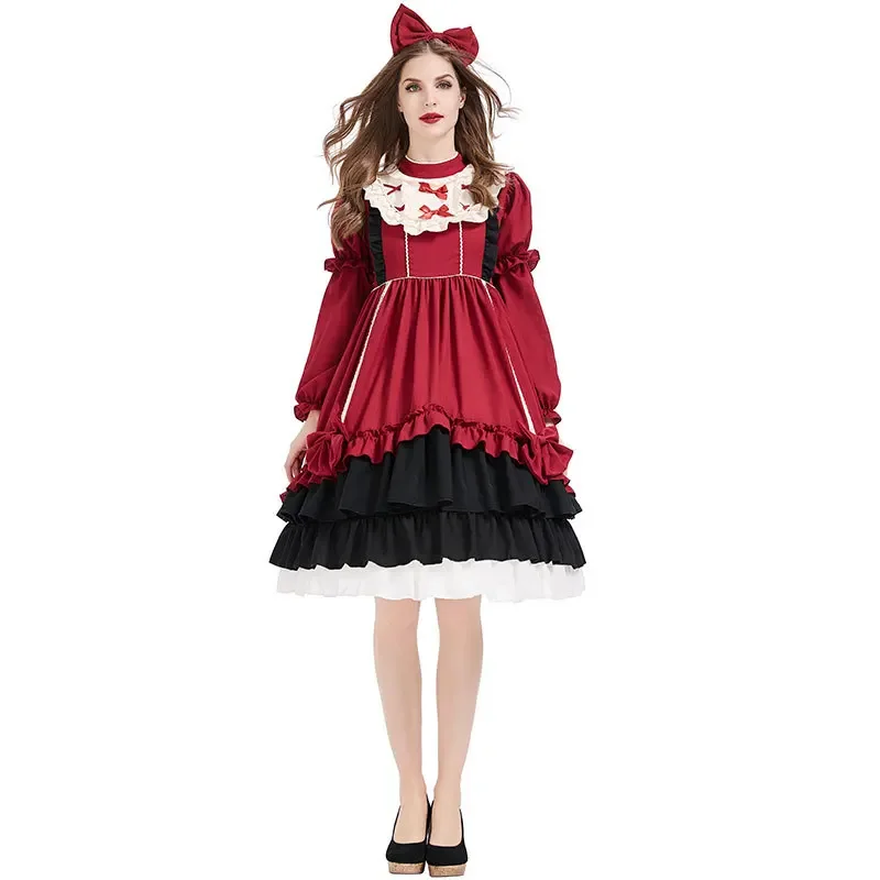 Halloween Costumes For Women Lovely Spanish Lolita Cosplay Gothic Princess Dress Witch Costume