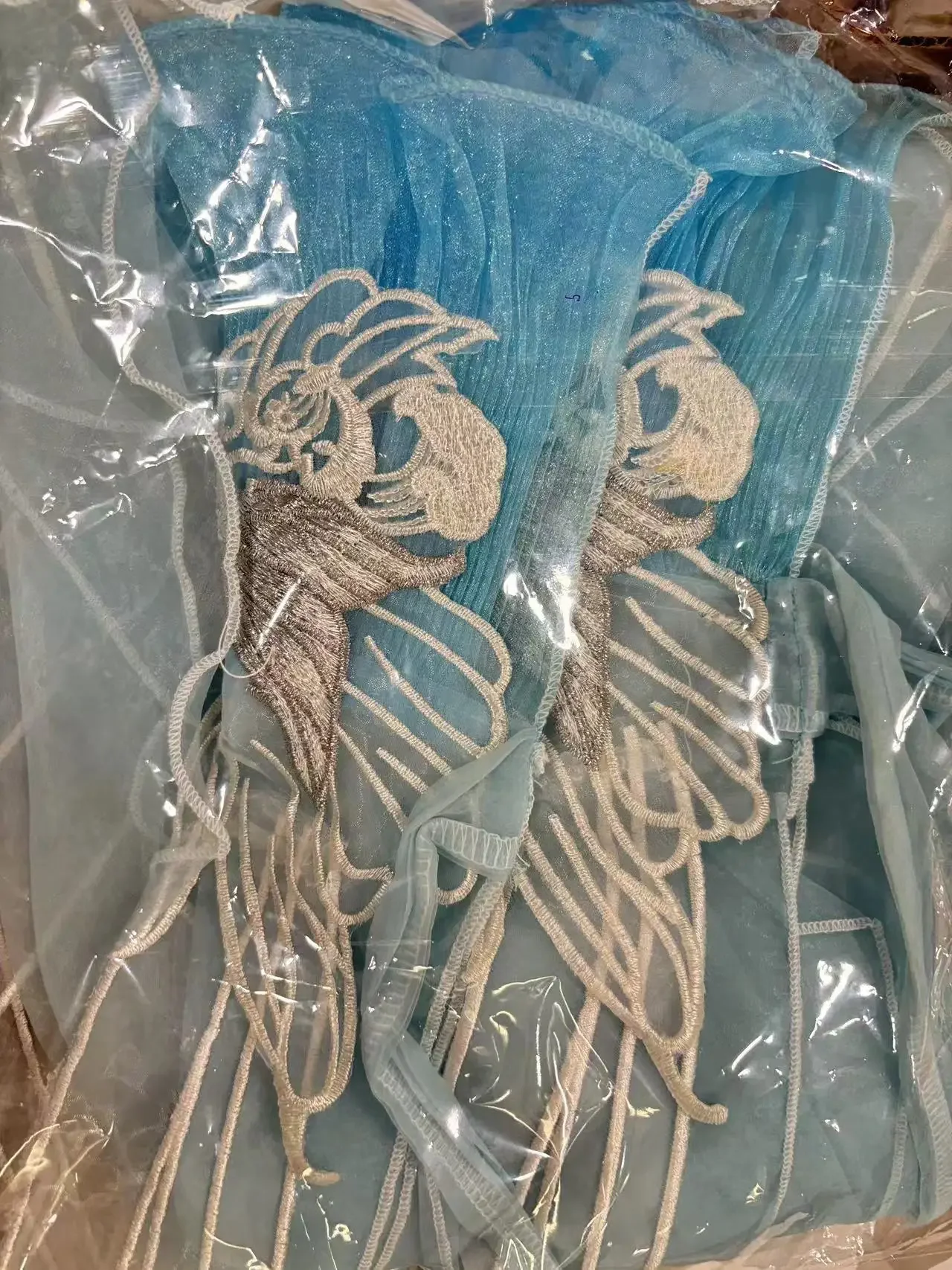 فستان حورية البحر مثير لعام 2025 فستان الأميرة مطرز تدريجيًا مطرزًا أسطوريًا Hanfu بأكمام كبيرة موضة الصناعة الثقيلة