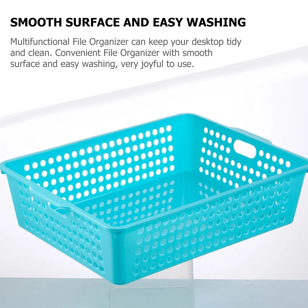 

4 Pcs Storage Bins Organizer Desk Mesh Basket Plastic Desktop Bins File Organizer Home Office School Supplies Container