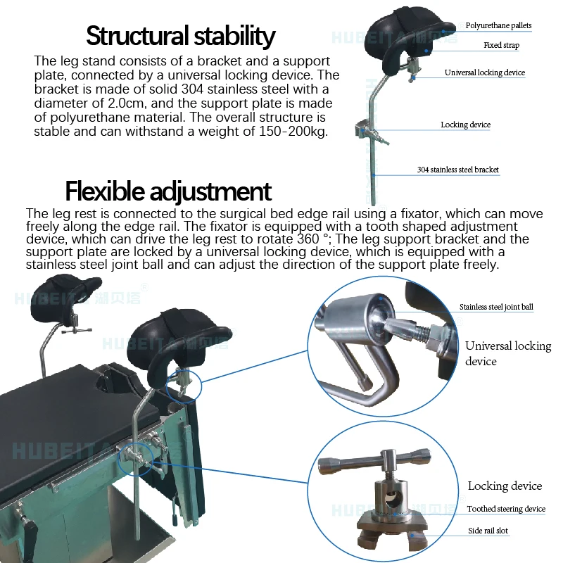 Adjustable lithotomy position Leg frame operating table gynecology and obstetricsl  leg holder Supporting popliteal space ﻿