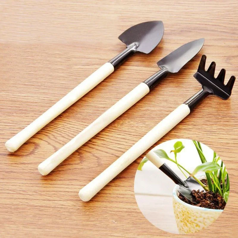 3Pcs/Set Mini Shovel Spade Creative Portable Plant Small Grab Beach Soil Scoop Growing Garden Flower Pots Sadzarki Materiały eksploatacyjne