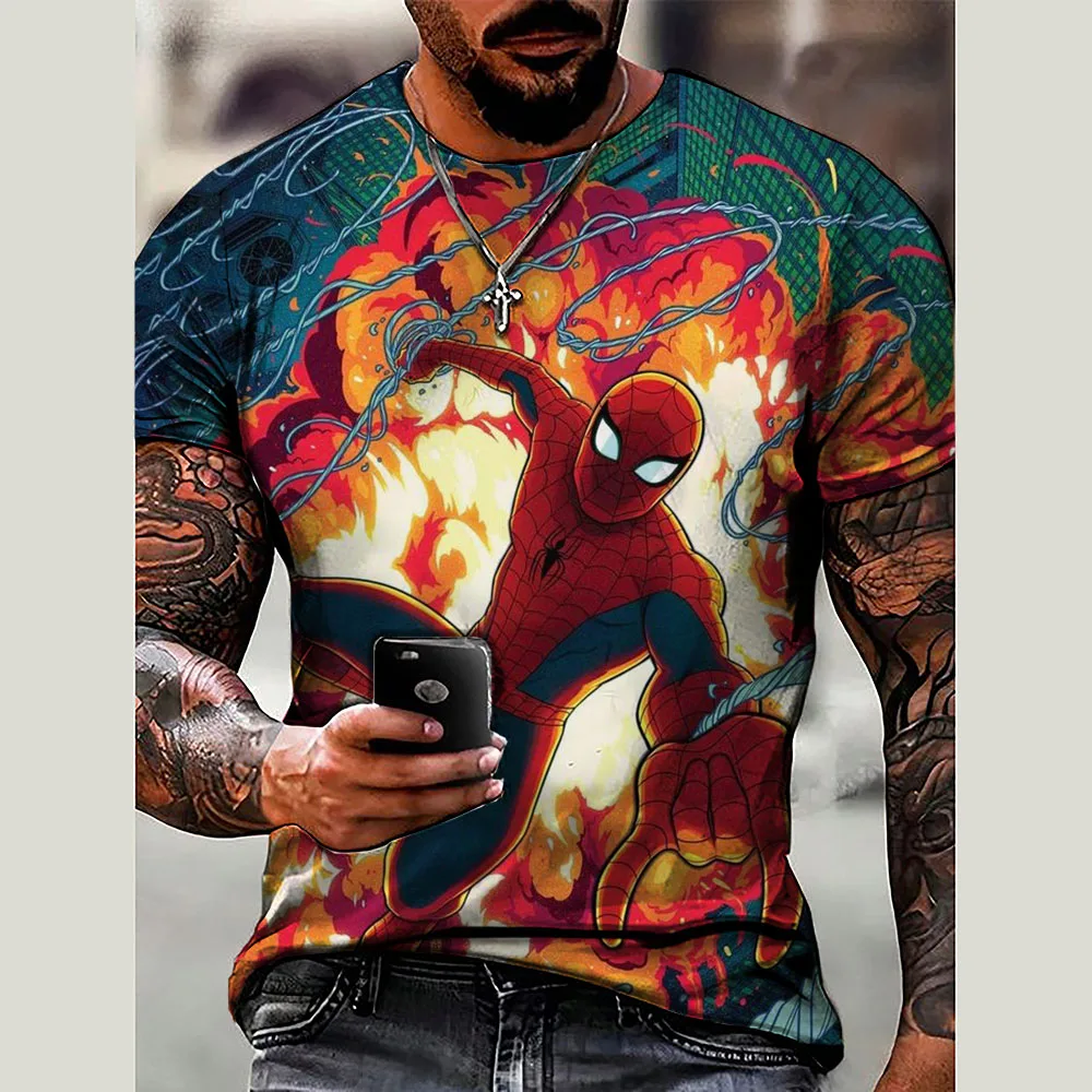 Men's Summer Short sleeved T-shirt 3D Marvel Superhero Venom Tom Hardy Printed Dazzling Boys' T-shirt Party T-shirt Top