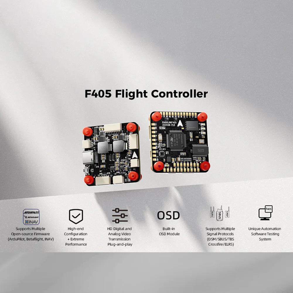 Radiolink F405 Flight Stack F405 Flight Control 55A ESC 3-6S Lipo 30.5x30.5mm BMI270 Gyro For Remote Control FPV Racing Drone
