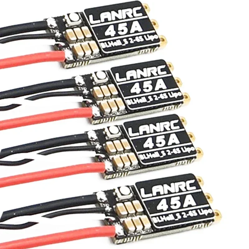 

LANRC 45A 35A BLHeli_S ESC 2-6S Lipo Brushless Electronic Governor with LED Light Support DSHOT125/300/600 for Crossing Drones