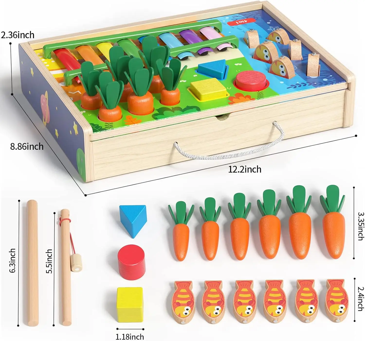 Jouets éducatifs en bois Montessori pour tout-petits, pour bébés garçons et filles