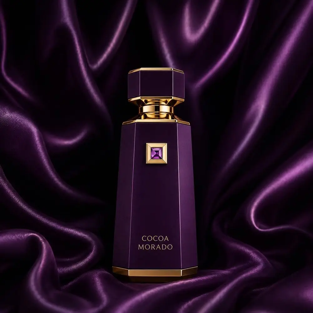 French Avenue Cocoa Morado Eau De Parfum 100ml 3.4oz Unisex Perfume Long Lasting Saffron Cinnamon Oud Cocoa Vanilla Leather Oriental Woody Gourmand Fragrance Luxury Purple Gold Gift Cologne For Men Women - view 4