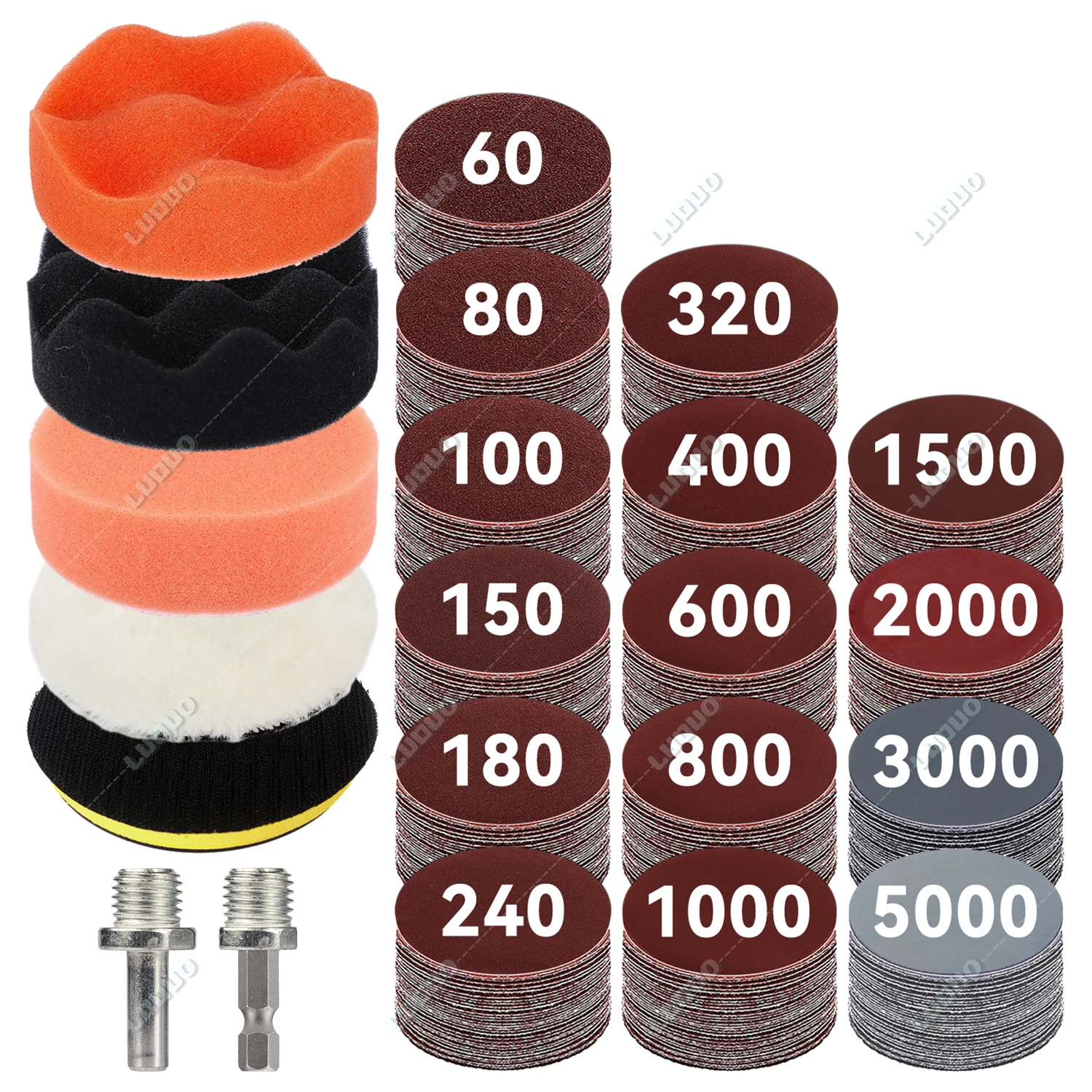 3 4 5 6 inch Polishing Disc Pad for Car Headlight Restoration Sanding Polishing Waxing Sealing Glaze Washing Sponge Sandpaper