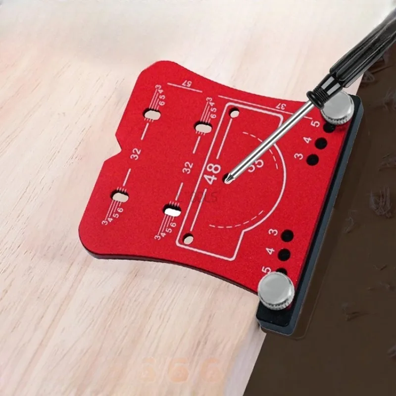 35mm Hinge Opening Positioning Plate Aluminum Alloy Template Quick Precise Drilling Woodworking Hinge Hole Opener Punch Tool