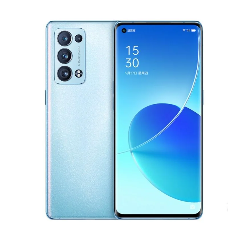 Smartphone Oppo-Reno 6 Pro + 5G, Snapdragon 870, tela AMOLED 90Hz, câmera 50MP, 4500mAh, carga 65W, CPU, telefone usado original