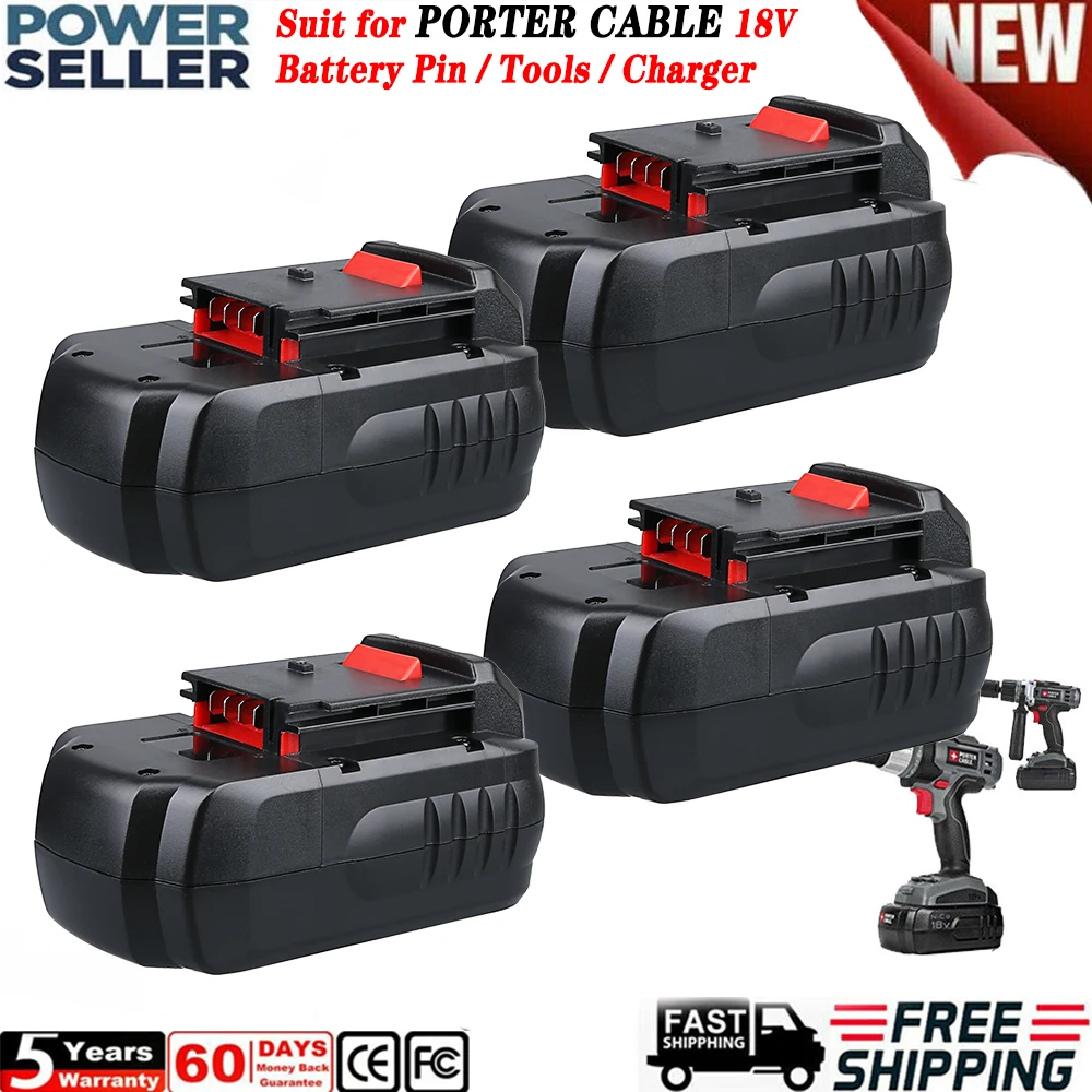 

1/2/4 упаковки, 4,8 Ач PC18B, замена кабеля Porter, 18 В, Ni-Mh аккумуляторный штифт PCC489N PC18BLEX, совместимый с аккумуляторными электроинструментами 18 В
