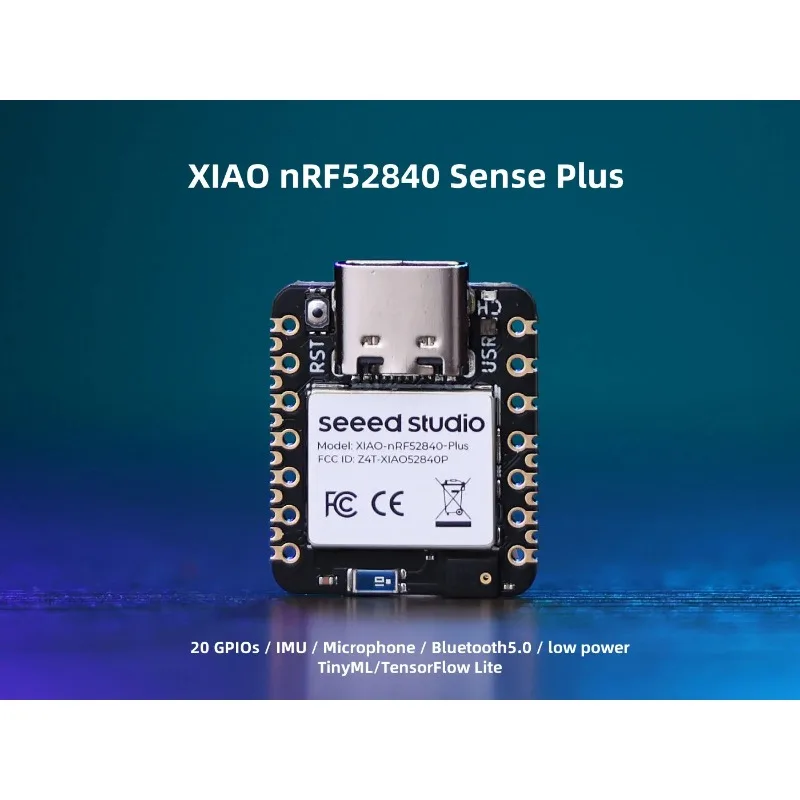 Seeed Studio XIAO nRF52840 Plus - XIAO nRF52840 Sense Plus - 20 GPIOs, Arduino/MicroPython/CircuitPython