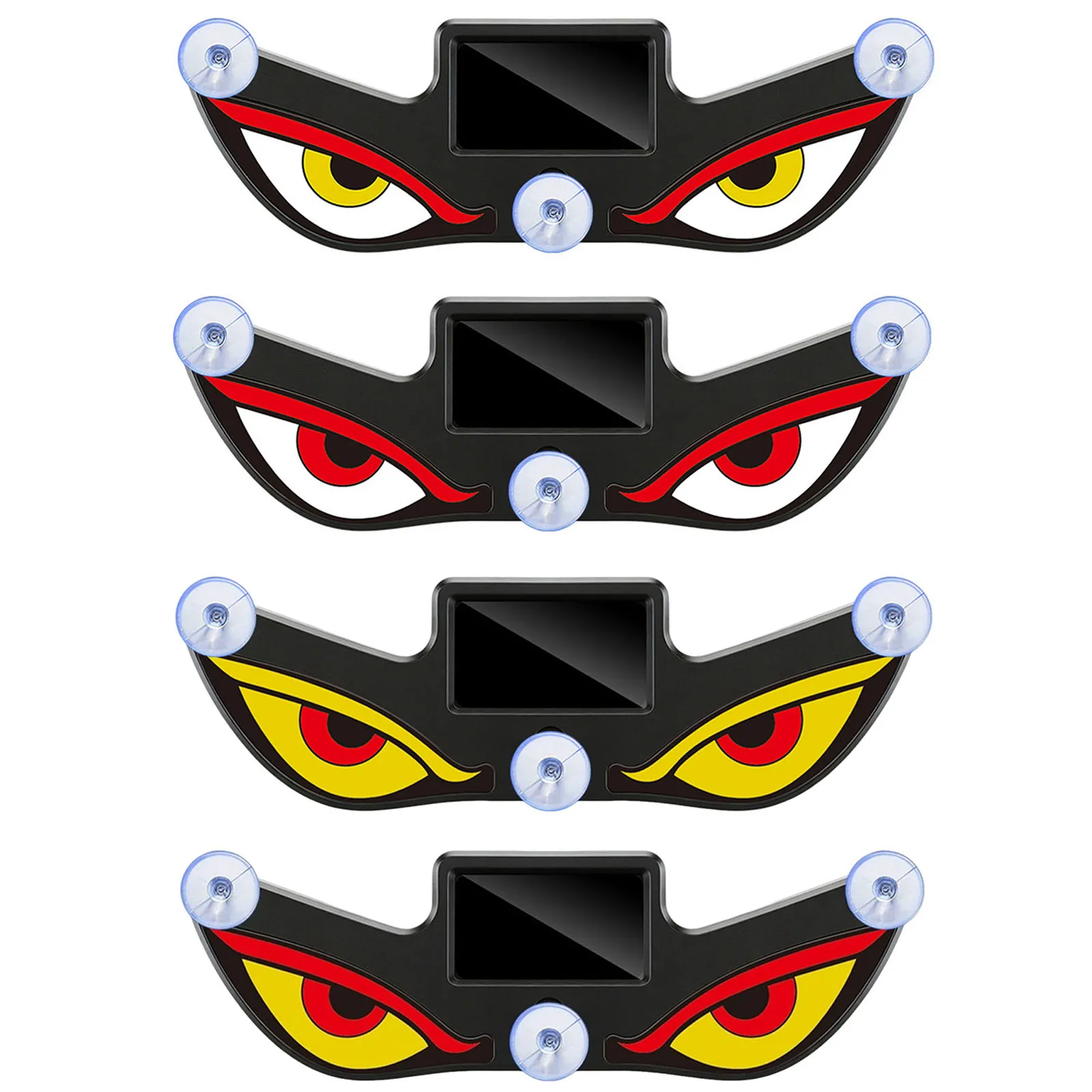 Evil Eye Window Decor Light Solar & USB Dual Power Glowing Demon Eye Lamp Wireless No Drill for Cars Windshield Rear Window