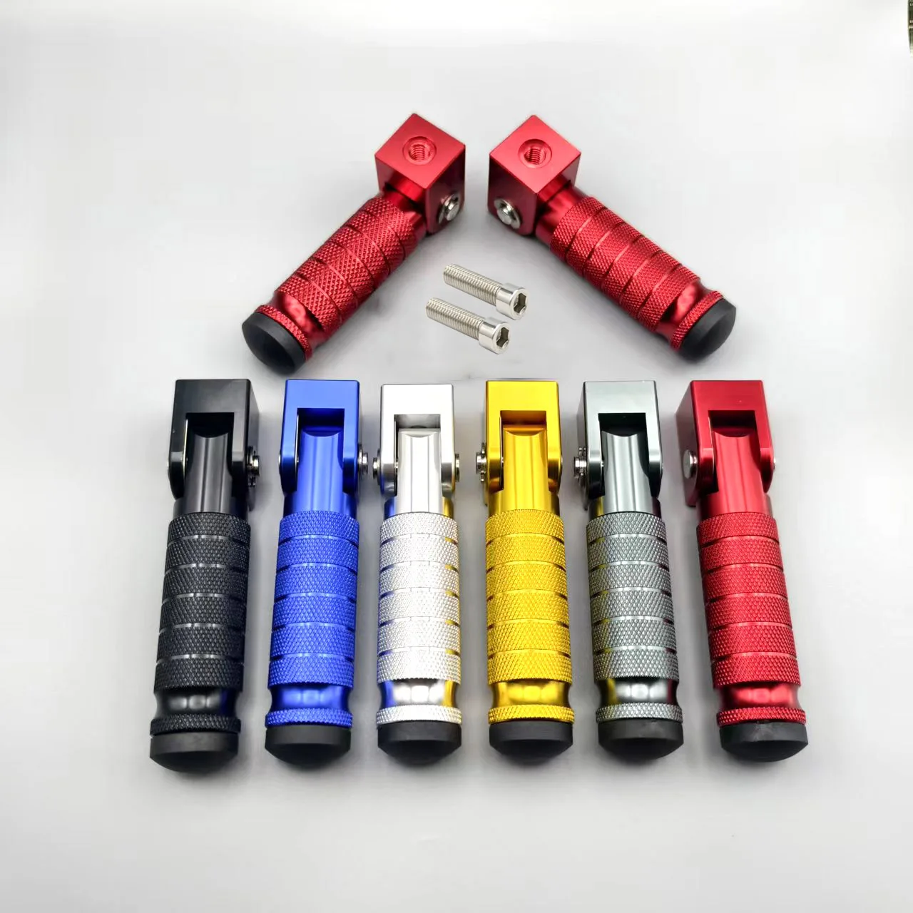 

Motorcycles Bicycles Electric Vehicles Mopeds Karts Scooters 8mm Universal Pedals Folded Footrest Footpeg Compatible