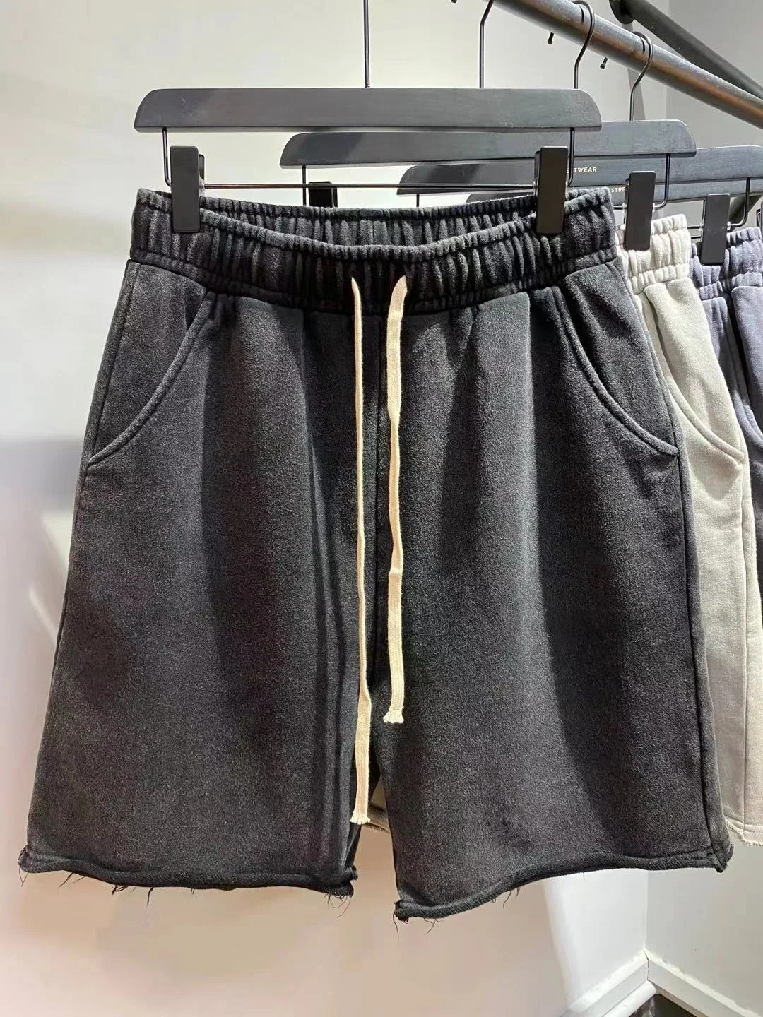 

Artiemaster Heavyweight Kanye West Hip Hop High Street Бренд Waed Vintage orts Потертые свободные повседневные спортивные брюки пять четвертей Pa...