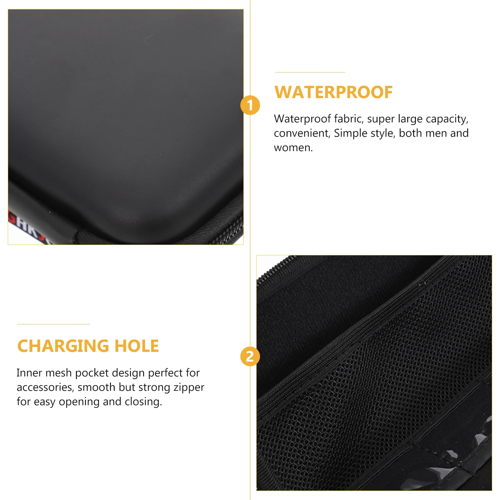 

EVA Nylon Hard Drive Case Cable Storage Electronics Protective Pouch Anti Scratch Weather Resistant Gadgets