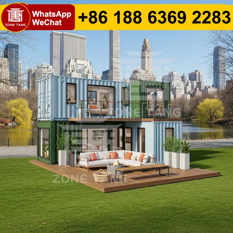 

Двойные широкие автомобили, термостойкие умные технологии, контейнер для дома Bungalow, домашняя изоляция со стальной структурой