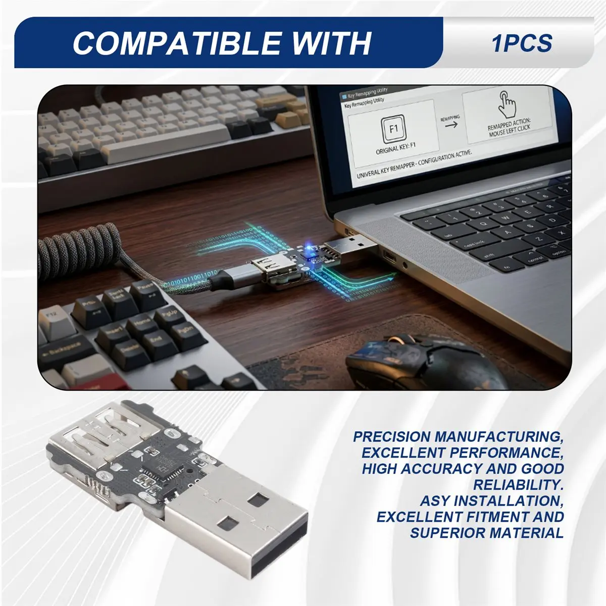 A46U U2U Module Mechanical Keyboard Qmk Universal Key Modification VIA Custom Layer VIA Macro Settings Supports 5 Layers