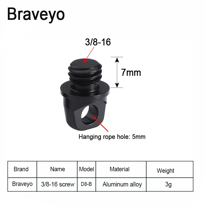 1/4 3/8 Inch Quick Release Screw D-ring DSLR Monopod Tripod Shoulder Hand Strap Mount Screw Photography Adapter For Camera