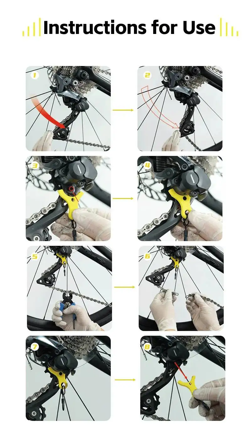 ESLNF Fahrradzubehör Tragbarer Rennrad-Schaltwerkstabilisator MTB-Kettenstabilisator Fahrrad-Reparaturwerkzeug – Detail 9