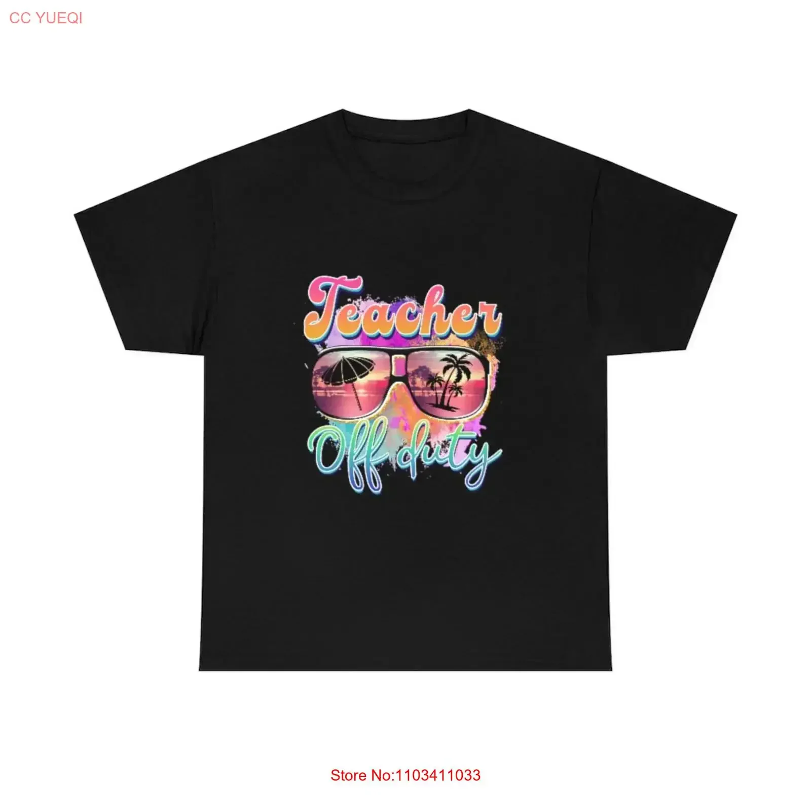 Camiseta Teacher Off Duty, End Of The School Back To For Love, vintage, lavada, elástica, ropa de diseñador, suave
