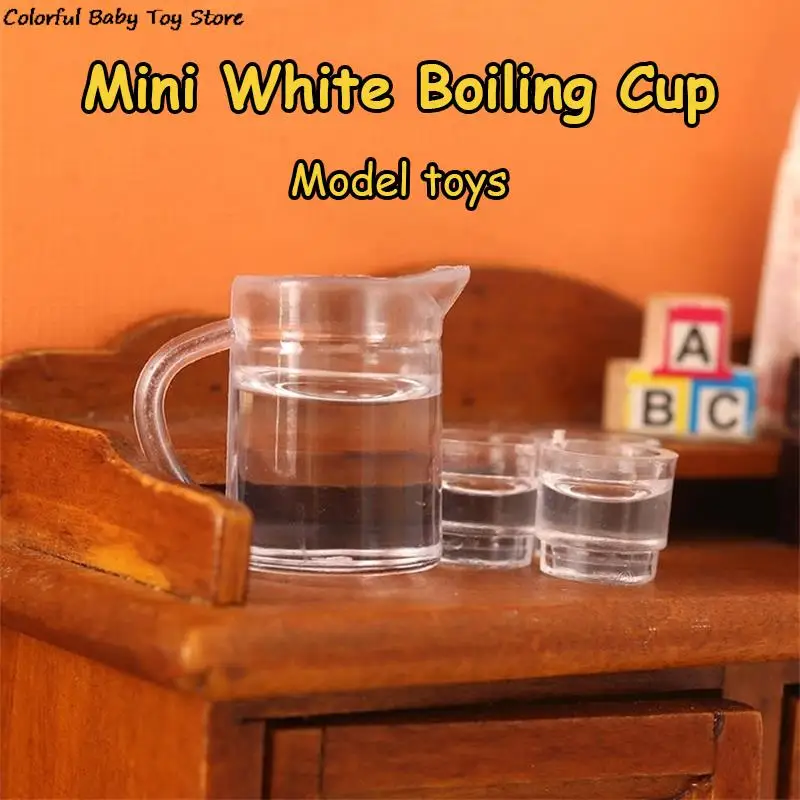 Miniatura Chaleira para Dollhouse, Miniature Cup, Limão Water Cup, Bebida Tea Set, Kids Pretend Play Toy, Casa de Boneca Acessórios, 1:12