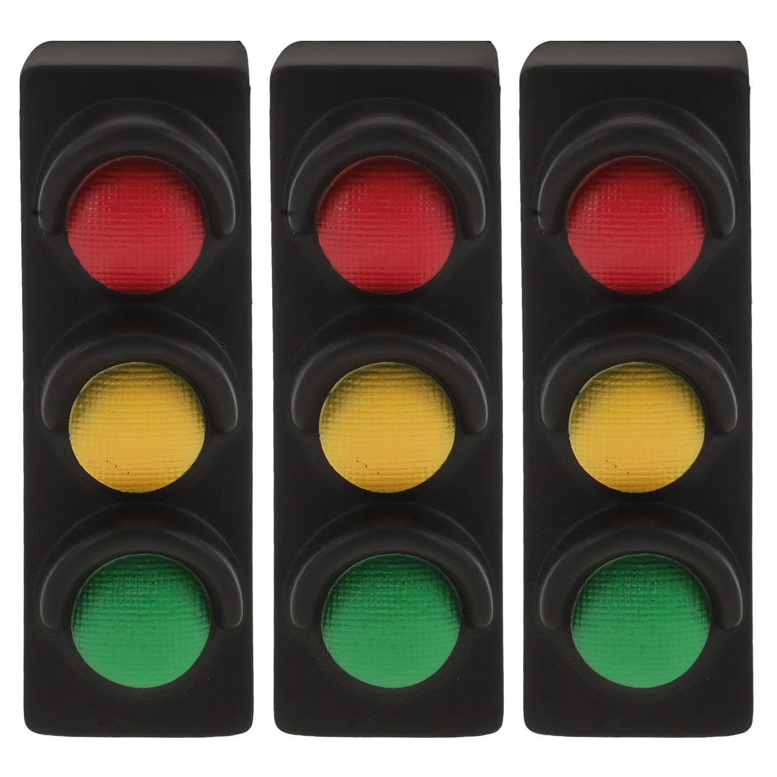 3Pcs Simulated Red Green Traffic Light Squeeze Lamp for Kids Crosswalk Learning Car Theme Traffic Decoration Stop Light Decor