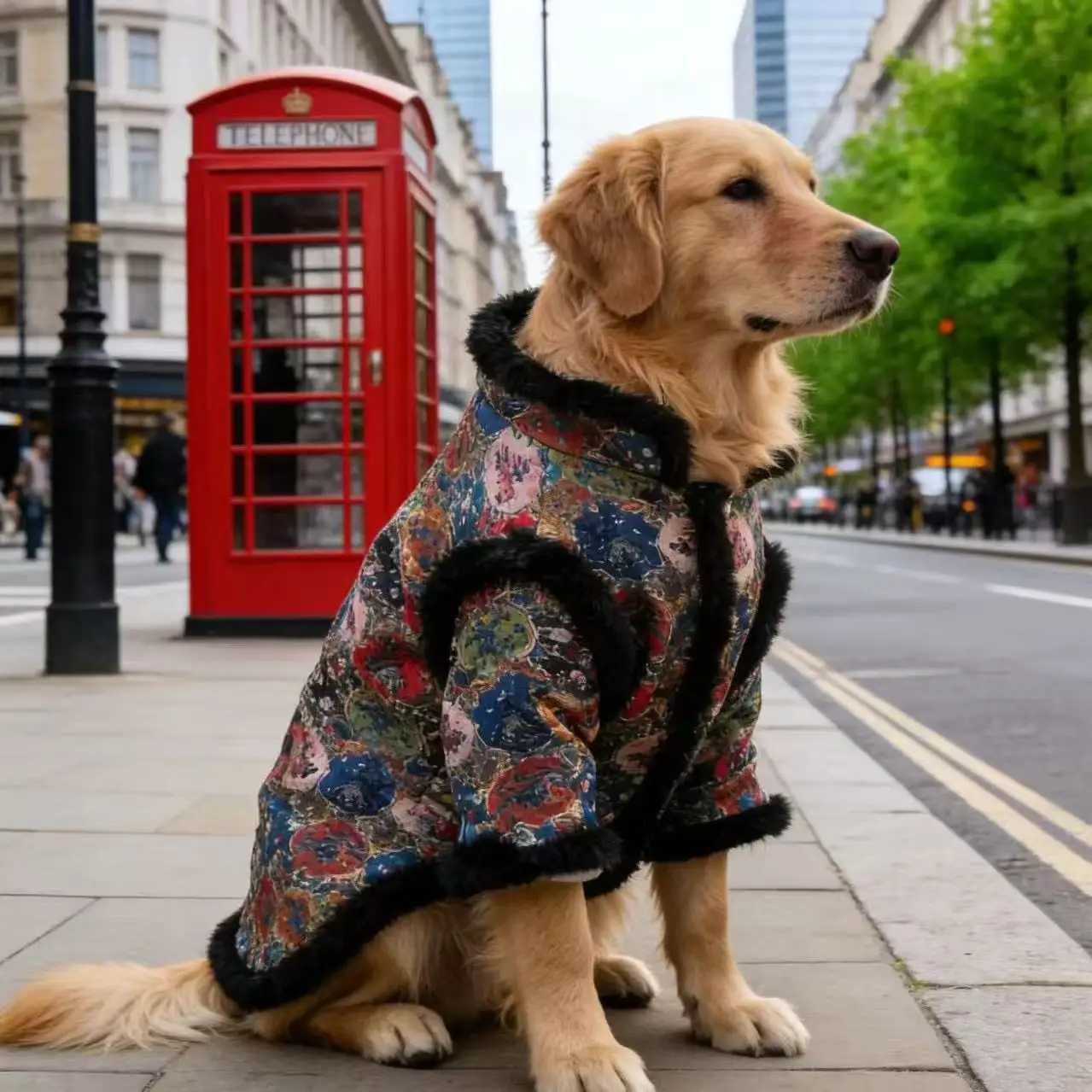 

Теплая зимняя новогодняя одежда для собак: двухлапый комбинезон для средних и крупных пород (золотистый ретривер, лабрадор) – модная одежда для питомцев