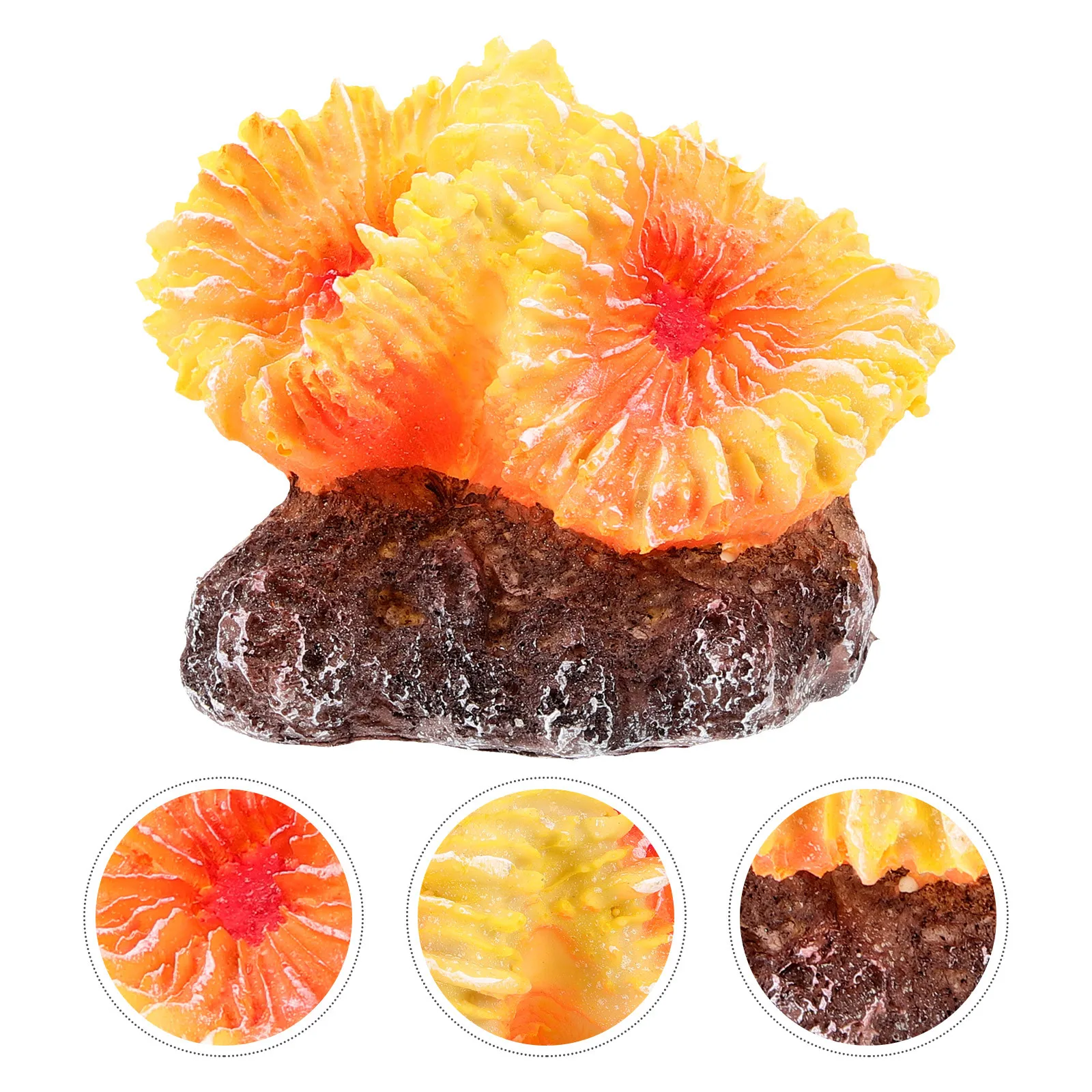 

Simulated Coral Ornament for Aquarium Resin Fake Coral Decor Fish Tank Landscaping Small Artificial Plant Decoration with Wear