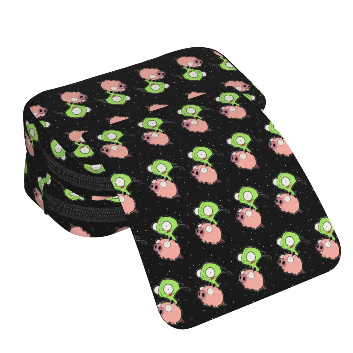 Invader Zim Art Pencil Case for Kids Gifts Pen Box Pencil Bag Stationery Supplies Pen Holder Bag