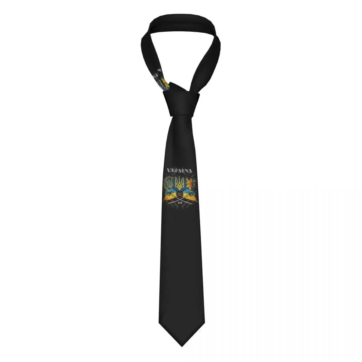 Day Of Unity Of Ukraine Neckties Mens Custom Silk Ukrainian Proud Flag Neck Tie for Business