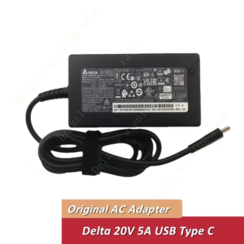 Genuine Delta adp-100xb 20V 5A 100W USB-C Type-C AC adapter for Acer laptop power supply charger original